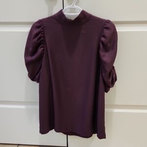 Ted Baker Plum Puff Sleeve Blouse